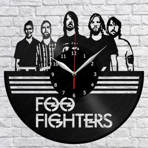 Foo Fighters Rock Vinyl Record Wall Clock Fan Art Home Decor 12" 30cm 1888 - Picture 1 of 3
