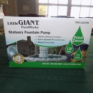 Brand New Little Giant Statuary Fountain Pump PES-130-PW - 130 GPH - 11 Watts