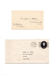 Gaganvihari Lallubhai Mehta SIGNED 1953 card by Ambassador of India to the USA - Picture 1 of 5