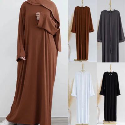 Modest Abaya Dubai Kaftan Muslim Women Long Maxi Dress Islamic Caftan Ramadan - Image 1 of 4