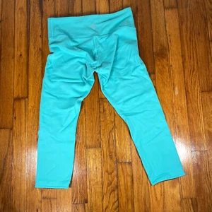 Leggings donna Capri Lululemon taglia 6 reversibili verde e nero vita bassa - Foto 1 di 8