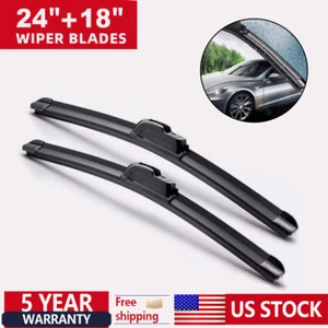 18" +24" Windshield Wiper Blades Premium Hybrid silicone All season High Quality - Imagen 1 de 8