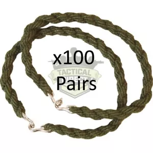 100 Pairs Army Trousers Twisters Twists Twisties Cadet Unit WHOLESALE MTP GREEN - Picture 1 of 3