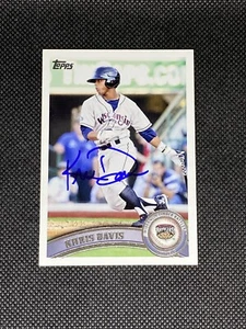 Khris Davis Wisconsin Timber Rattlers 2011 Topps Pro debut firmado automático #287 certificado de autenticidad - Imagen 1 de 3