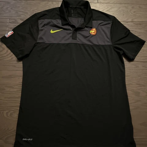 Nike Atlanta Hawks Golf Polo Shirt Mens Dri-Fit Basketball NBA Medium Tray Young Cover