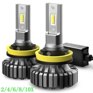 AUXITO H11 LED Headlight Fog Bulb White Low Beam Conversion 40000LM Bright 2/4X - Picture 1 of 22