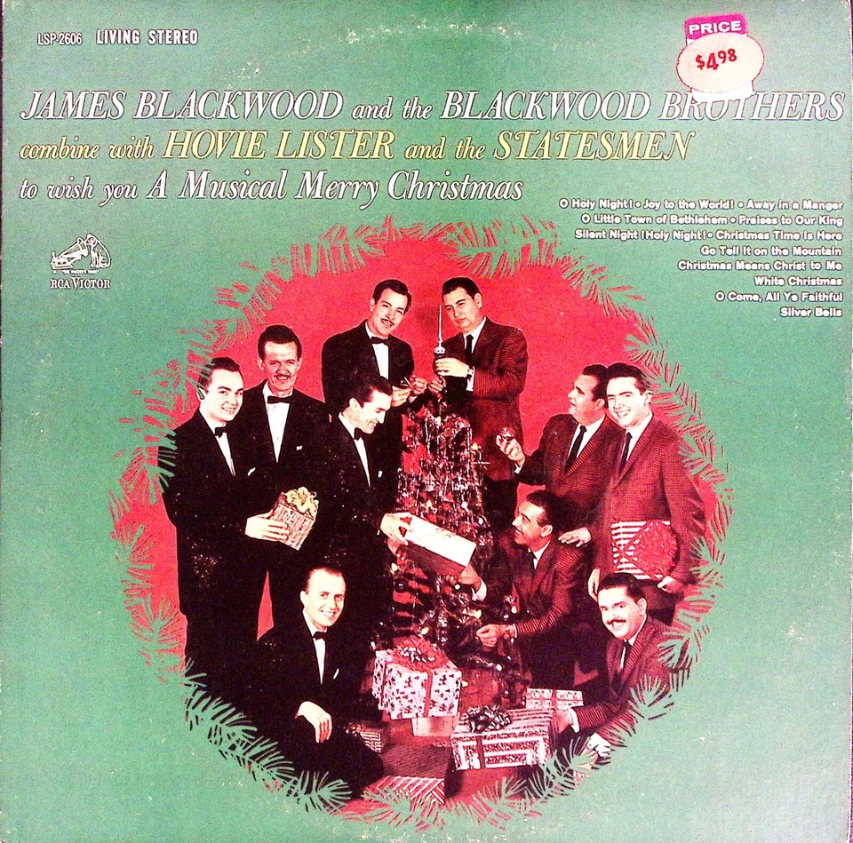 BLACKWOOD BROTHERS AND THE STATESMEN A MUSICAL MERRY CHRISTMAS VINYL LP 218-66 - Image 1 of 4
