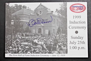 Bobby Doerr (d.2017) Boston Red Sox Autographed HOF Induction Postcard JSA - Picture 1 of 4