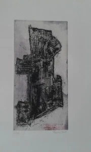 Francis Bott Farbradierung 1962 Auflage 95 handsigniert nummeriert RAR informel - Bild 1 von 2