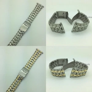20 mm hasta 28 mm MB9256-W Hadley Roma acero inoxidable banda ancha de metal para hombre - Imagen 1 de 13