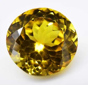Natural Topazolite Garnet 12.75 Ct Round Certified Flawless Loose Gemstone - Picture 1 of 4