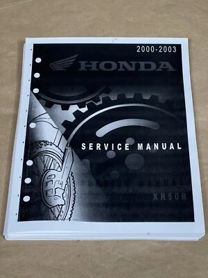Manual de reparación de taller de servicio de fábrica de 3 orificios Honda XR50R XR50 2000-2003 Foto 1 de 3