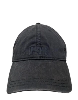Helly Hanson Vintage Black Baseball Cap Adjustable Classic Faded Dad Hat Fishing - Image 1 of 4