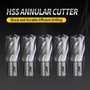 10Pcs 7/8'' HSS Annular Cutter 3/4'' Weldon Shank Magnetic Drill Bit 1'' Depth - Picture 1 of 11