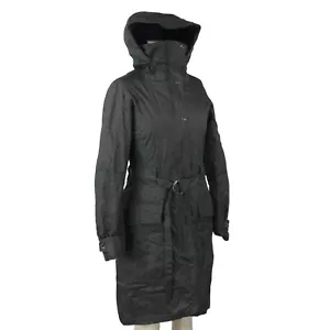 NAU ~ WOMENS XS ~ BROWN PLAID DOWN FULL ZIP PARKA HOODED JACKET COAT - Picture 1 of 8