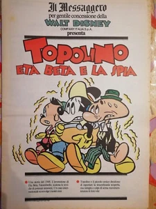 TOPOLINO ETA BETA E LA SPIA - IL MESSAGGERO APRILE 1990 - Foto 1 di 1