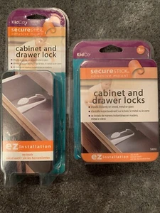 KidCo SecureStick Adhesive Mount Cabinet and Drawer Lock ez installation 4 Pack - Picture 1 of 4
