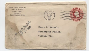 1930 Jefferson WI cover with sample ballot including Prohibition Party [Sr.1059] - Picture 1 of 4