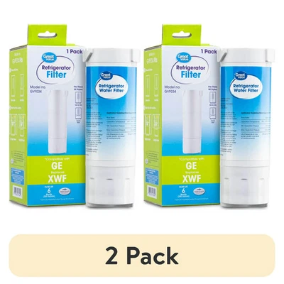 2 Pk Refridgerator Water Filter Replaces XWF-Compatible w/GE- Great Value GVF034 - Image 1 of 4
