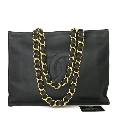 EGA CHANEL CC Logo Lambskin Chain Large Shoulder Tote Bag*/2BH2502 - Image 1 of 4