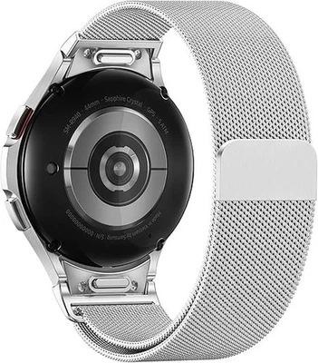 Samsung Galaxy Watch 7 6 5 4 20mm No Gap Stainless Steel Band - Silver JKD - Image 1 of 4