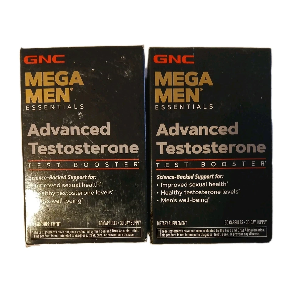 2x GNC MEGA MEN SUPLEMENTO DE REFORÇO DE TESTE AVANÇADO DE TESTOSTERONA 120 CÁPSULAS TOTAIS - Imagem 1 de 4