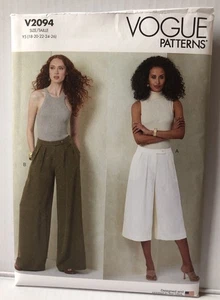 Vogue Sewing Patterns V2094 Misses Pants In Two Lengths Sizes 18-20-22-24-26 New - Picture 1 of 2