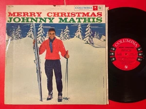 Johnny Mathis Merry Christmas LP Columbia 6 Eye Mono RARE Holiday VG+!!!!! - Picture 1 of 4