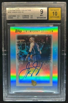 2003-04 Topps Colección Contemporánea Jason Kidd Automático #120/499 Redes BGS 9 Foto 1 de 2