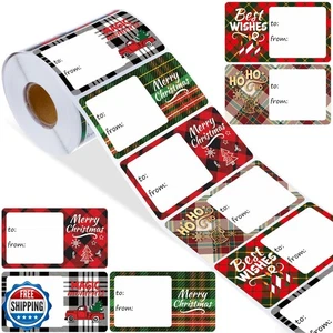 Outus 500 Pieces Christmas Tags Self Adhesive Gift Tags for Xmas Presents Chr - Picture 1 of 5