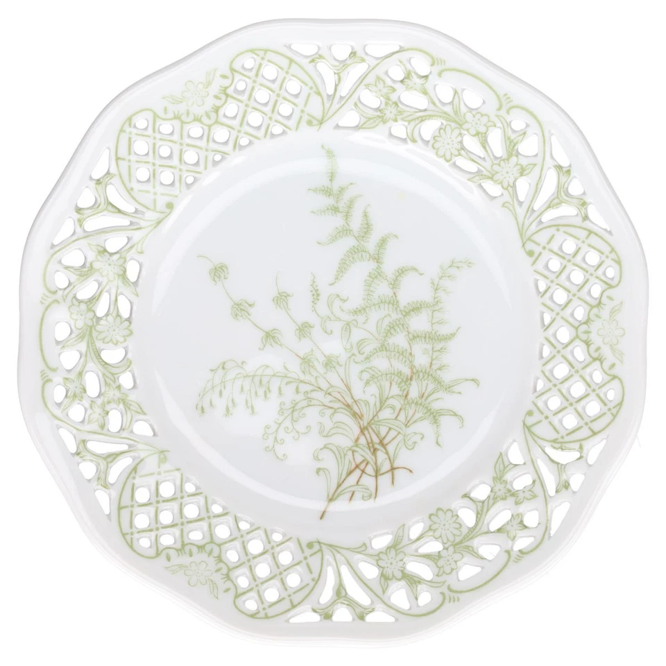 Durchbruchteller mini Gallo Galerie de Porcelaine Leonardo Fougere Sommerfarn - Bild 1 von 2