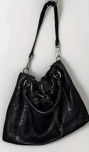 Donald J. Pliner schwarz genarbtes Leder wandelbare Schultertasche Handtasche-LESEN - Bild 1 von 14