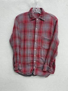 CP Shades Shirt Womens Medium Gauze Plaid Relaxed Long Sleeve Button Up Barn - Picture 1 of 10
