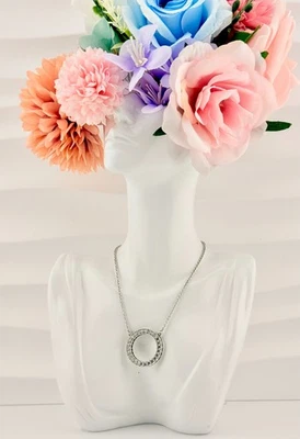 New Genuine Pandora Silver Circle of Sparkle Halo Necklace 590514CZ-45 45cm - Image 1 of 4