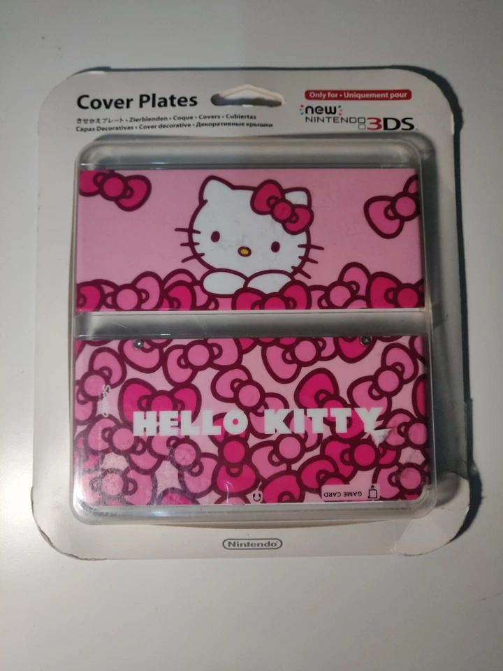 NINTENDO NEW 3DS COVER PLATES ORIGINALES HELLO KITTY NUEVAS - Imagen 1 de 4
