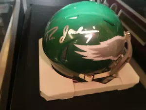 Mini casco firmado por Ron Jaworski Philadelphia Eagles certificado de autenticidad - Imagen 1 de 1