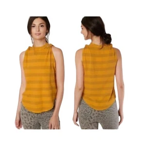 'We The Free' Free People Mandarin Tank Top Size XS Shoulder Cut-Out Striped. - Picture 1 of 5