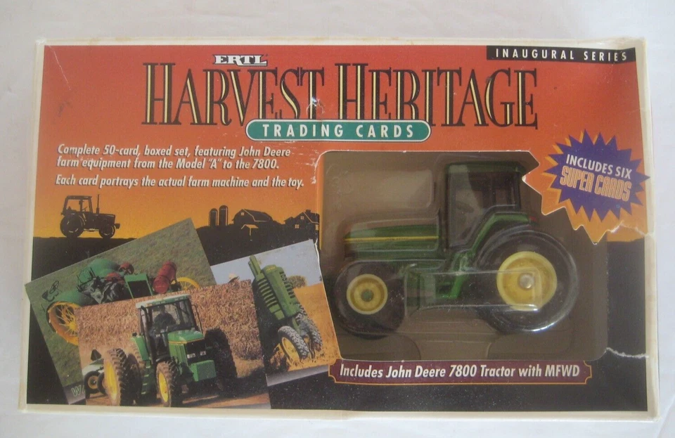 Ertl John Deere Harvest Heritage Trading Cards W/ 7800 Tractor1 64 Scale 1994