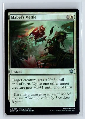 (2x) FOIL Mabel's Mettle Bloomburrow Uncommon – MTG Magic the Gathering Card - Image 1 of 2