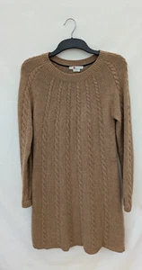 Boden Dress Womens 10 Brown Tan Knit Wool Alpaca Blend Cable Knit Jumper Cynthia - Picture 1 of 10