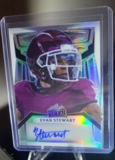 2023 Leaf Metal Football Evan Stewart Silver Wave Auto 3/7 Aggies 