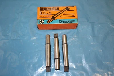 3 Stück Kegeldorn MK2 B12 B16 B22 Aufnahme Bohrfutter DDR B12x2 B16x2 B22x2 - Bild 1 von 3