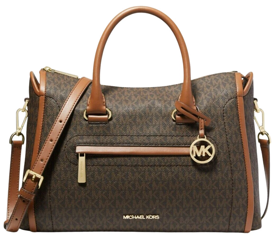 Michael Kors Carine Women's Satchel Bag, Large - Brown (35F2GCCS3B)