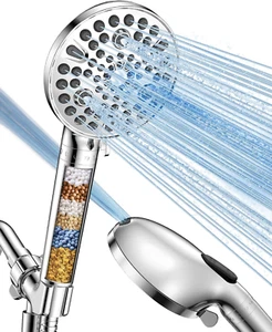 Handheld Shower Head with Filter - High Pressure Shower Head with 10 Spray Modes - Picture 1 of 12