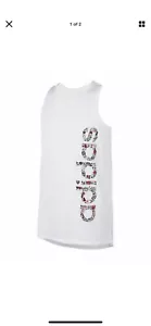 New Girl adidas Americana Racer Hi-Lo White Tank Top Size 14 - Picture 1 of 2