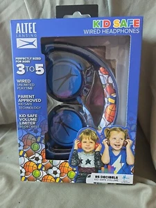 Altec Lansing Kids Wired Headphones - Over-Ear Sports-Themed Volume Limited 85dB - Picture 1 of 2
