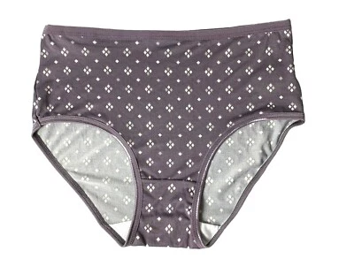 Bragas bragas triangulares gris púrpura geométricas de tiro medio medianas vintage Foto 1 de 3