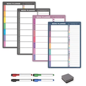 Weekly Menu Planner - Dry Erase Meal Planner, Whiteboard and Shopping List - Picture 1 of 33