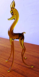 Vintage Murano glass figure Bambi amazing color hight aprrox 7" - Picture 1 of 1