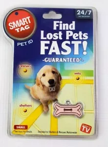 SMART TAG PET ID Small PINK Enamel Tag - EAlert service online profile & Support - Picture 1 of 3